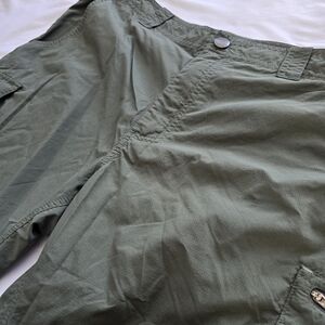 Columbia Omni-Shade Green Convertible Hiking Pants Zip Off Cargo 38x30